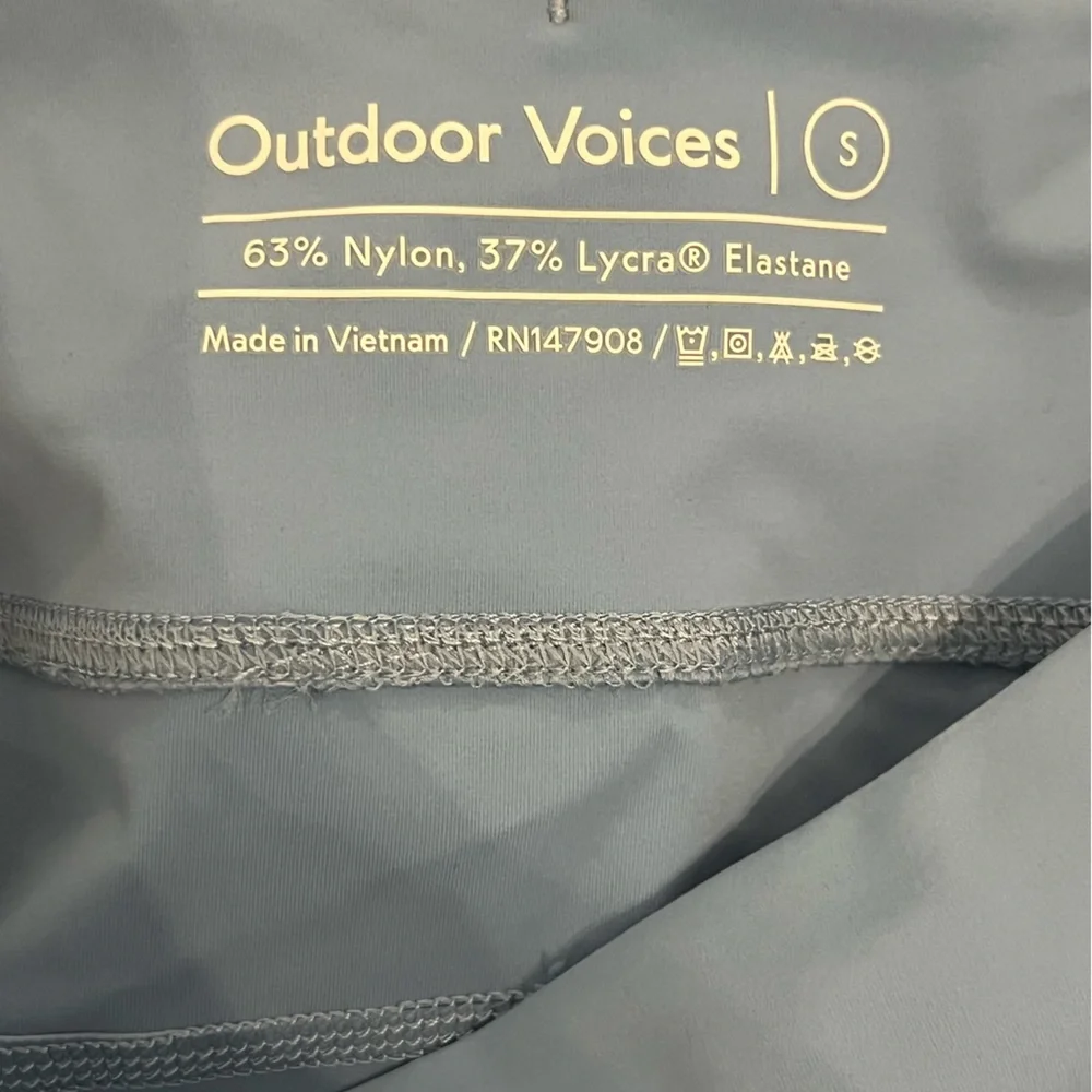 Outdoor Voices Light Gray‎ Warmup Bike Shorts Size Small Activewear Athleisure